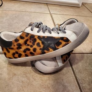 Superstar Sneaker in Snow Leopard & BlackGolden Goose
